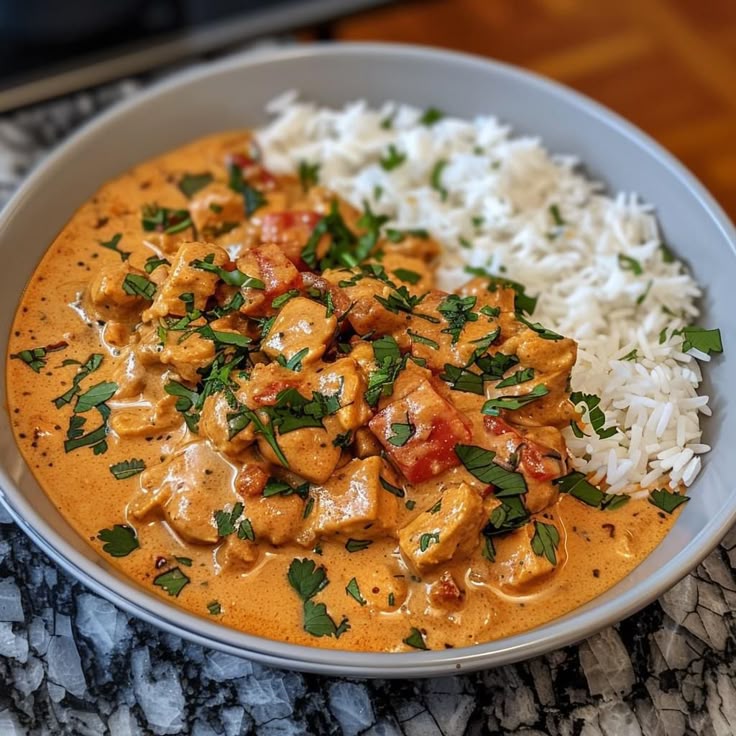 Chicken Curry with Plain Rice
